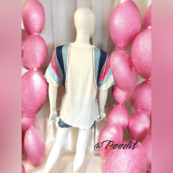 High low loose fit bubblegum bunny tee S M L XL - Picture 5 of 7